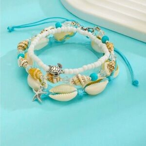 Ocean Shell Charm Bracelet Set NEW 🏷️